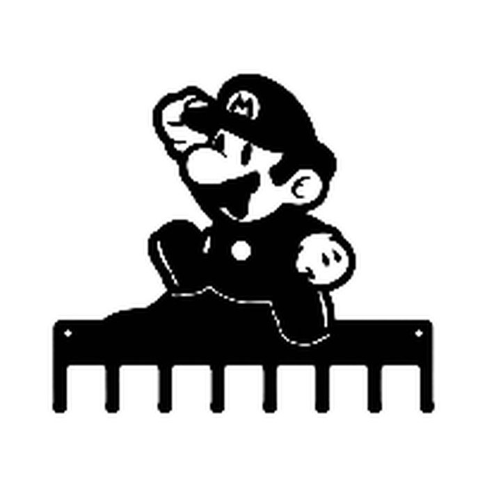 Portallaves de silueta Mario Clásico, corte láser