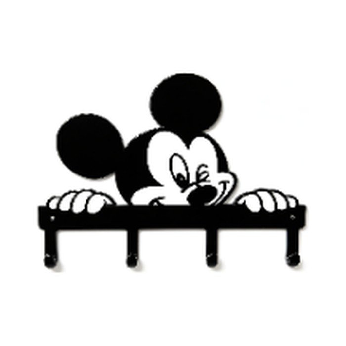 Portallaves de silueta Mickey Curioso, corte láser