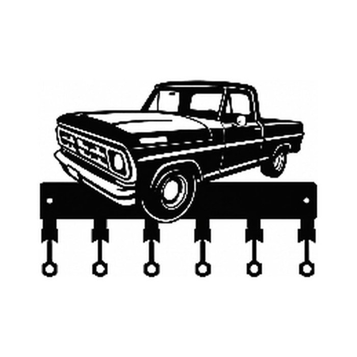 Portallaves de silueta Pickup Vintage, corte láser
